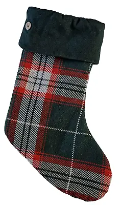 Christmas Stocking Hearth & Hand With Magnolia Plaid Holiday Button Lined  • $12.99