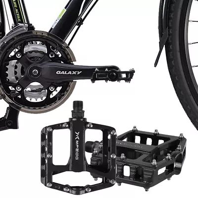 Bike Pedals 9/16  Mountain Road Bicycle Flat Platform MTB Cycling Aluminum Alloy • $15.86