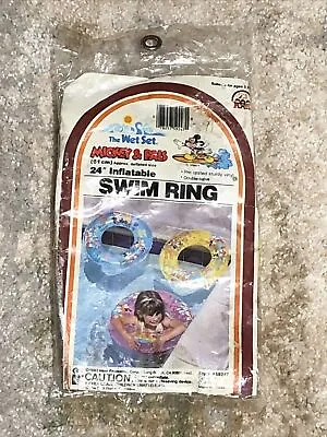 Vtg 1983 The Wet Set Swim Ring 24  Mickey & Pals Yellow Minnie Mouse Duck Pluto • $19.95