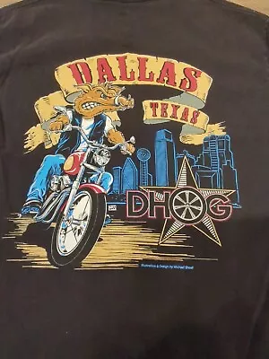 Dallas Texas H.O.G Motorcycle Club Shirt Black Size Large • $15