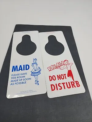  Maid Service Do Not Disturb Door Hanger Plastic Sign HOTEL MOTEL  Vintage Hotel • $8.93