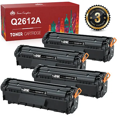 4Pack Q2612A 12A Toner Cartridges For HP Laser Jet 1020 3030 3050 1012 Printer • $33.49