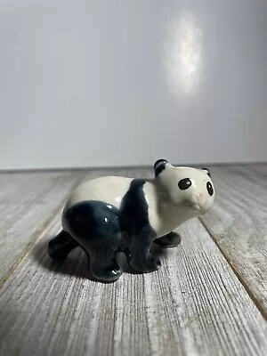 Vintage Ceramic Miniature Panda Bear Figurine Hand Painted • $7.99