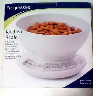 £9.81 • Buy Progressive Kitchen Scale With Removable Bowl 5lb Capacity Standard And Metric