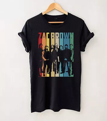 Zac Brown Band Retro Black Short Sleeve T-Shirt ZA91642 • $19.99