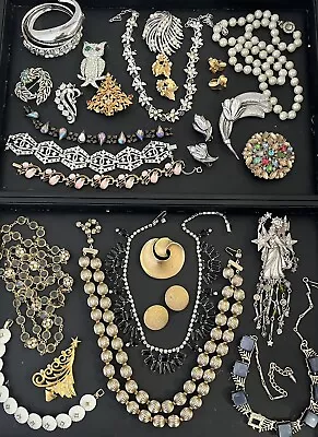 AS IS For REPAIR- Vintage ALL Designer Signed Jewelry Lot Mazer Trifari Kramer • $38