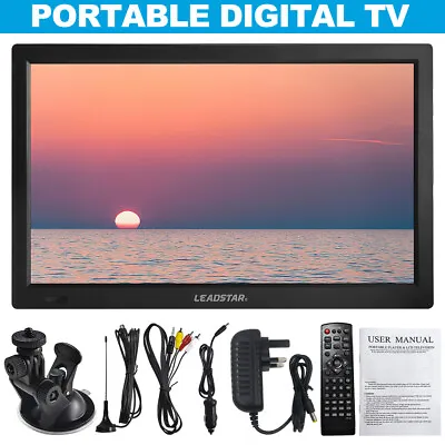 Digital Portable 1080P Ultra-HD TV Freeview HDMI Digital Television Car Player • £92.99