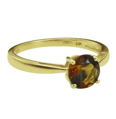 $64.32 • Buy Madeira Citrine 0.9 Ct. Gemstone Sterling Silver Yellow Color Ring