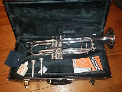 Yamaha Xeno 8335S Silver Trumpet--Chem Cleaned Serviced Double Case Gorgeous! • £1582.80