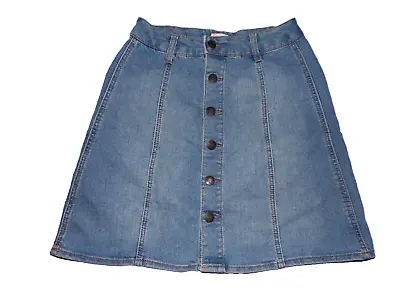 Womens Mossimo Supply Co. Button Jean Short–Skirt Size 00 Wasit 26  R2 • $11.57