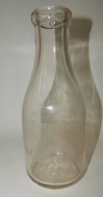 Meadow Gold Silver Seal Glass Dairy Bottle - Patent March 17-31 • $24.99