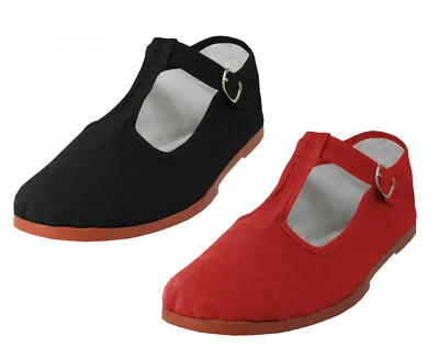 Women's T-Strap Mary Jane Cotton Shoes Slippers Sizes 6 - 10 New • $7.99