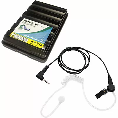 Battery & Listen Only Earpiece For Yaesu / Vertex VX-160 VX-400 FT-250R • $18.99