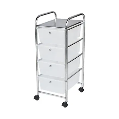 4/10/12/15 Drawers Rolling Storage Cart Plastic Mobile Utility Trolley Salon UK • £19.99