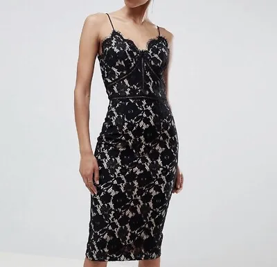 Jarlo Lace Bodycon Dress Size 10 - Rare Item • £65