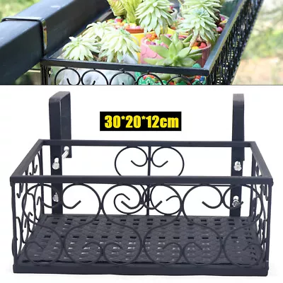 Plants Hanging Basket Metal Planter Flower Pot Hanger Holder For Fence Railing • $18.09