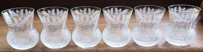 £360 • Buy EDINBURGH CRYSTAL THISTLE PATTERN WHISKY GLASSES X 6