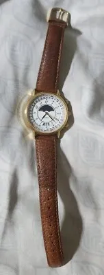 Vintage Timex Moon & Sun Phase Watch Men Perpetual Calendar 1991 New Battery • $160