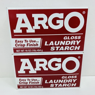 £37 • Buy 2 X ARGO Gloss | Powder Laundry Starch | 2 Boxes | 16 Oz Each Discontinued