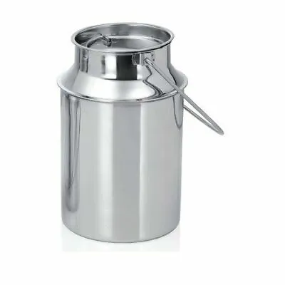 Stainless Steel Milk Storage Canister Bucket Balti Dairy With Lid Handle 2 Lt • £33.48