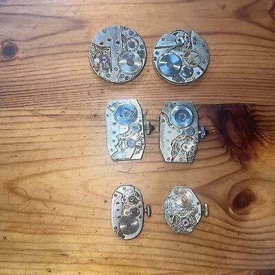 Lot Of 36Vintage Non Working Parts Art Steampunk Mechanical Watch Movements • $15