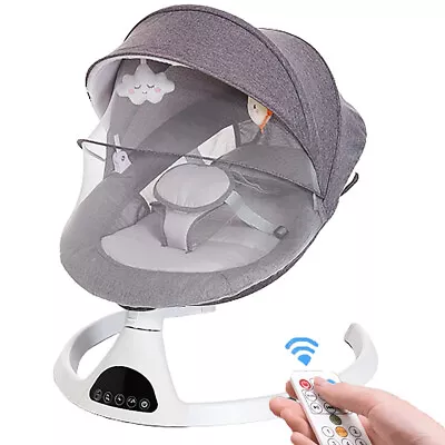 Electric Remote Baby Swing Infant Music Cradle Bouncer Rocker Chair W/ Bluetooth • £69.90