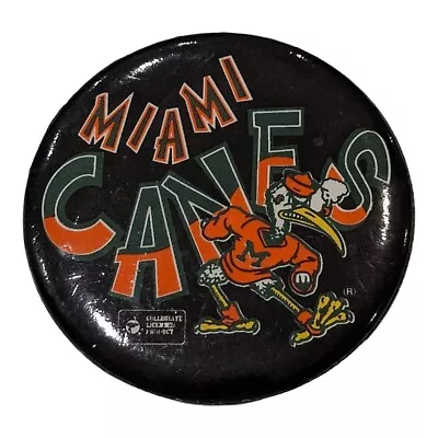 Vintage Miami Hurricanes Canes Ibis NCAA Football Pin • $10