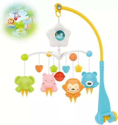 Newborn Musical Cot Toy Hanging Mobile With Projection Timing Function Mobile • £14.95