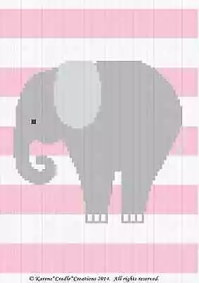 Crochet Patterns - ELEPHANT STRIPES Baby Graph/Chart Afghan Pattern *EASY • $6.95