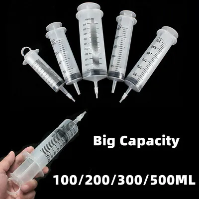 100-500ML Reusable Big Large Plastic Hydroponics Nutrient Measuring Syringe • $14.99