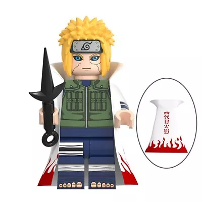 Naruto Shippuden Minato Namikaze Anime WM Blocks Mini Figure • £4