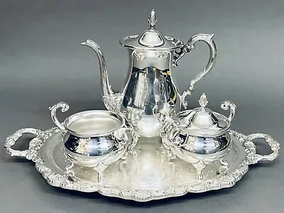 Stunning Vintage Medium Set Of 4 EPCA Bristol By Poole Tea Set Silver Plate • $185