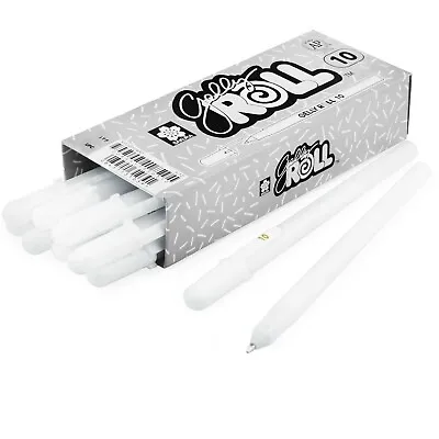 Sakura Gelly Roll Gel Pens - Bold Point 10 - White Ink - Pack Of 12 • £23.99