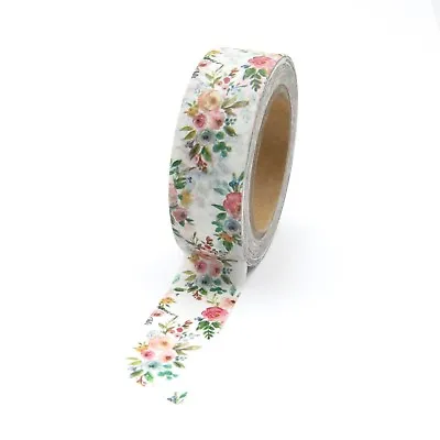 $5.50 • Buy Washi Tape Vintage Floral Bouquet Of Flowers 15mm X 10m