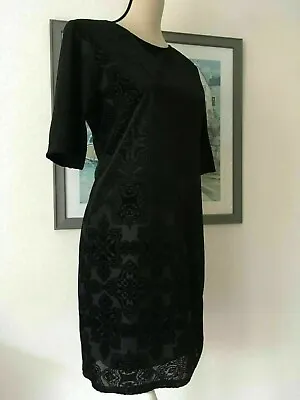 Ladies Size 10 Short Jacquard Dress Black Yoke Back NEW Dare To Bare • £1.99