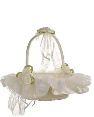 £25 • Buy 2 Confetti Bowknot Satin Flower Girls Basket For Banquet Engagement/Wedding