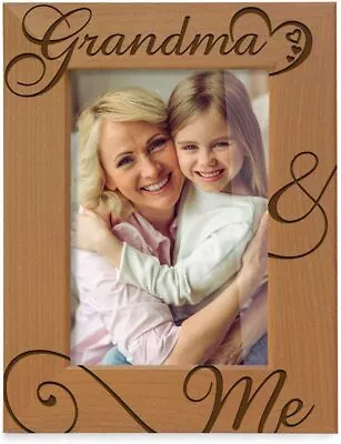 KATE POSH Grandma And Me Engraved Natural Wood Picture Frame I Love You Grandma • $56