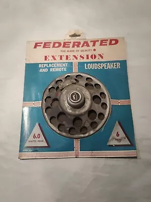 Federated 6 Inch Replacement Speaker Model 601  6 Watts Loudspeaker NOS • $14.99