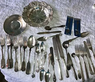 Vintage Antique Lot Of Silver Plate Flatware • $19.99