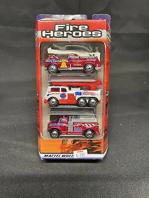 🏁 MATCHBOX 2002 HERO CITY - FIRE HEROES 3-Pack Set - First Responders 1:64 🏁 • $10.05