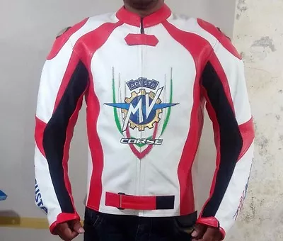 Mv Agusta Motorcycle Motorbike Leather Racing Jacket All Size Available • $225