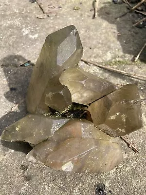 Large Natural Raw Smokey Quartz Or Citrine Cluster • £30