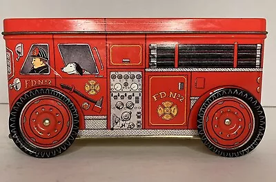 Vintage Keller-Charles Tin Fire Engine Truck No 2 Hong Kong Moving Wheels • $7.99