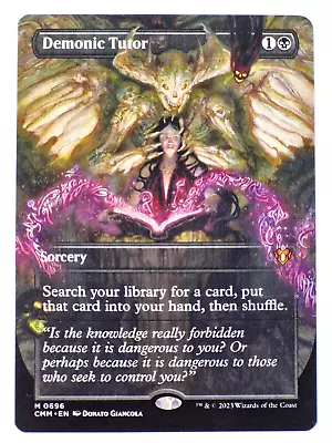 MTG Demonic Tutor - Commander Masters [Alternate] [Borderless] NM • $62.63