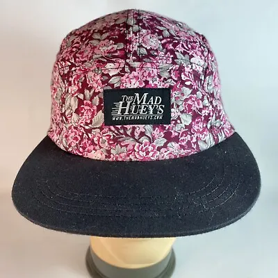The Mad Huey's 5 Panel Floral Strapback Cap Hat Mesh Lined One Size Fits Most • $24.88