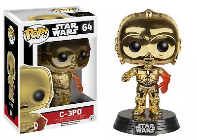 Star Wars C-3PO C3po #64 CHROME EXCLUSIVE FUNKO POP VINYL *NEW* RARE SALE! • $65