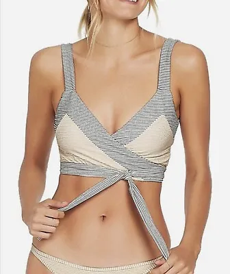 BNWT Tigerlily Striped Wrap Bikini Top Size 12 RRP $150 • $25
