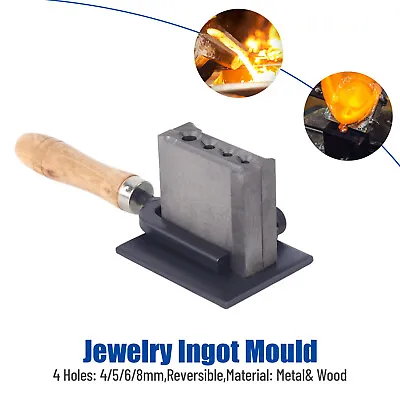 Reversible Refining Jewelry Tool Gold Silver Casting Melting Graphite Ingot Mold • $31.35