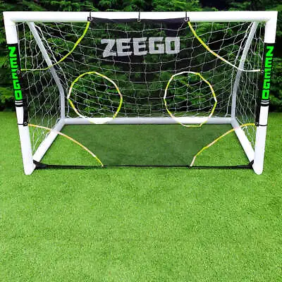 ZEEGO Football Goal Target Sheet Improves Shooting Accuracy - Goal Attachment • £18.99