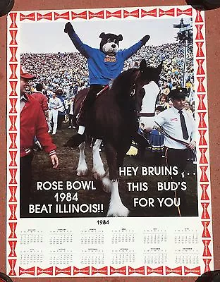 1984 UCLA BRUINS ROSE BOWL VICTORY BUDWEISER 18 X 24 POSTER CALENDAR FOOTBALL • $7.31